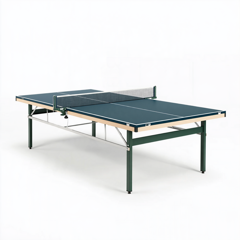 Tischtennistisch 274 x 152.5 x 76 cm blaugrün mit Metallgestell und Netz für Indoor-Spiel