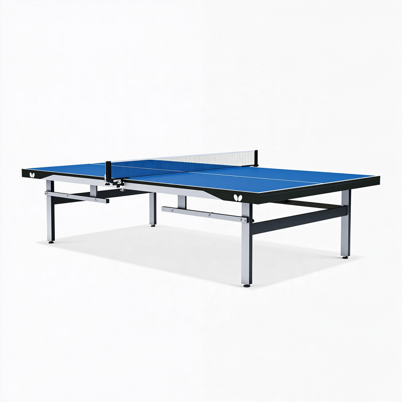 Tischtennistisch 274 x 152.5 x 76 cm Blau Metallgestell für Innenräume