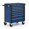 Werkzeugwagen 77 x 46 x 97 cm aus Stahl blau schwarz mit 7 Schubladen rollbar