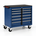 Werkstattwagen 100 x 50 x 95 cm aus Stahl blau mit 12 Schubladen rollbar