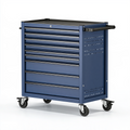Werkzeugwagen 80 x 46 x 98 cm Stahl dunkelblau mit 9 Schubladen und Rollen