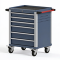 Werkstattwagen 77 x 46 x 97 cm aus Stahl blau mit 7 Schubladen und Rollen